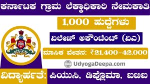 Karnataka Village Accountant Recruitment 2024