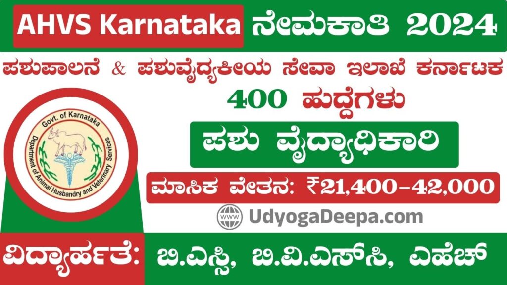 AHVS Karnataka Recruitment 2024