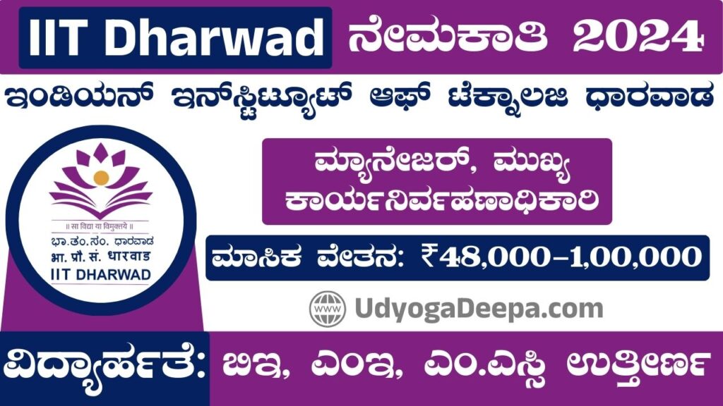IIT Dharwad Recruitment 2024