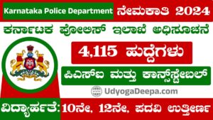 Karnataka Police Department Recruitment 2024