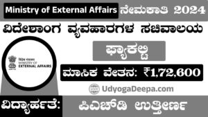 Ministry of External Affairs Recruitment 2024