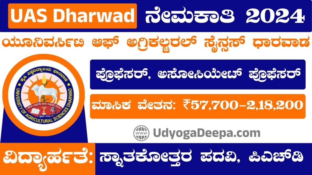 UAS Dharwad Recruitment 2024