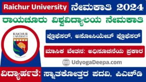 Raichur University Recruitment 2024