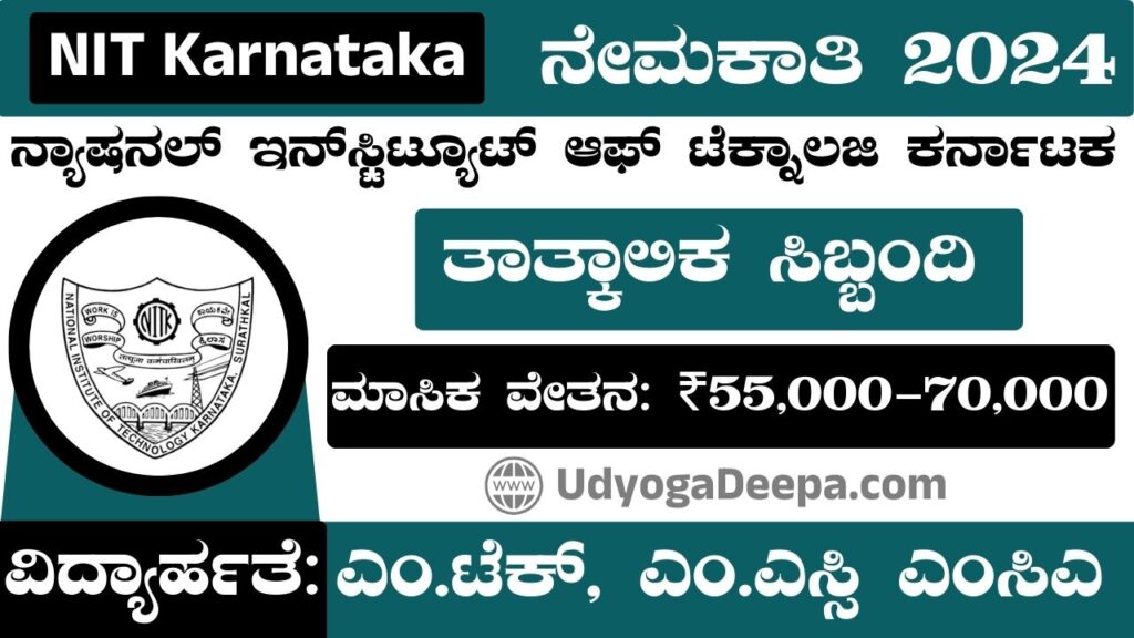 NIT Karnataka Recruitment 2024