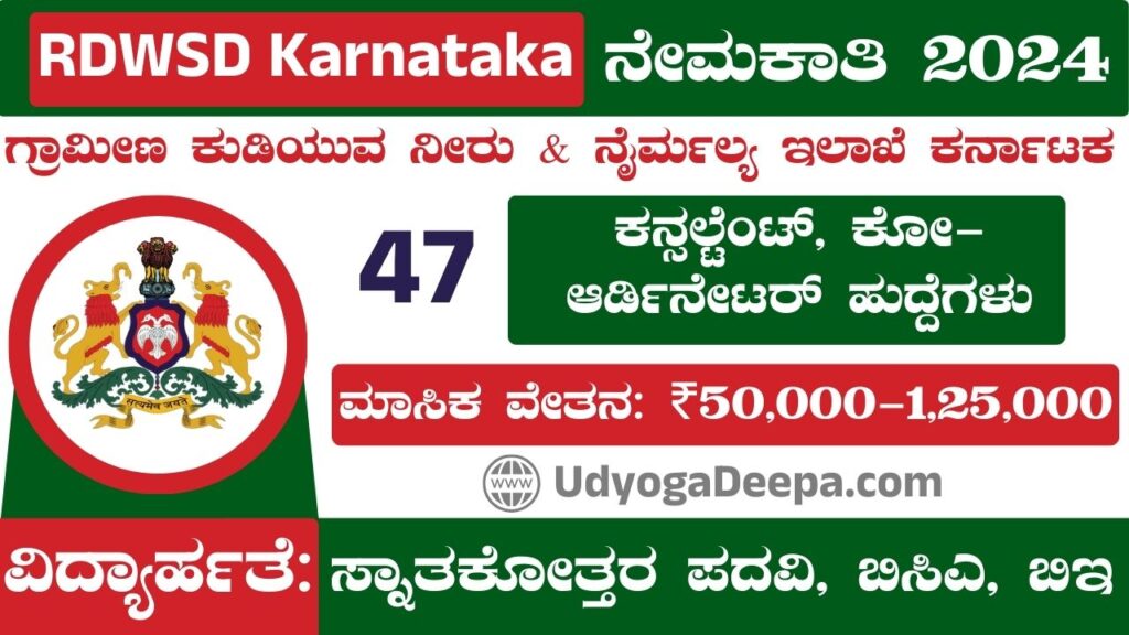 RDWSD Karnataka Recruitment 2024