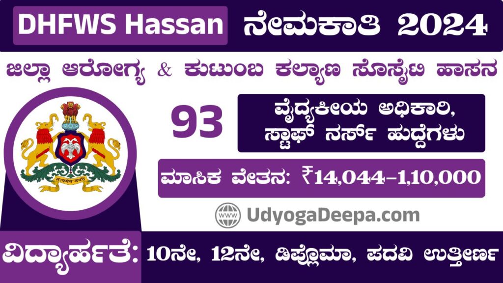 DHFWS Hassan Recruitment 2024