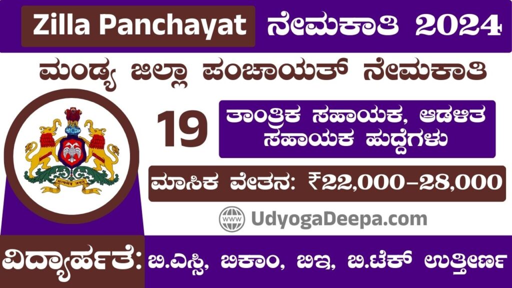 Zilla Panchayat Mandya Recruitment 2024