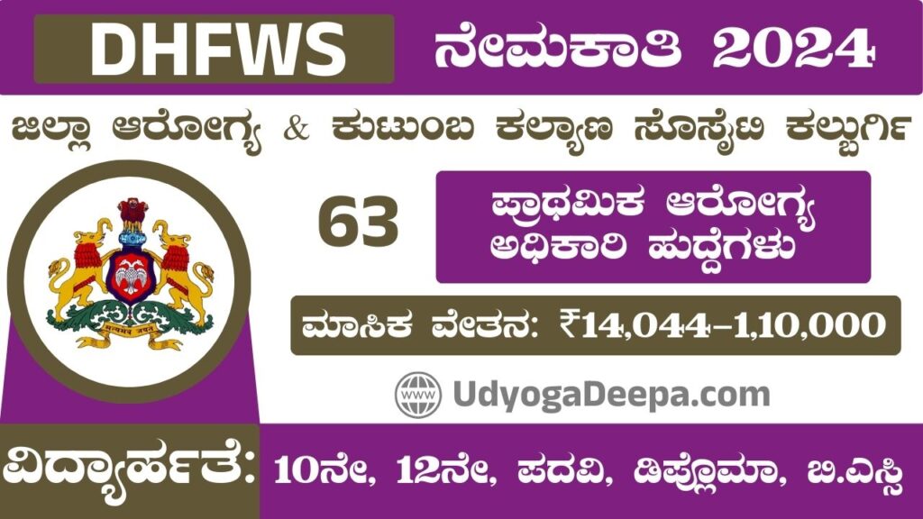 DHFWS Kalburgi Recruitment 2024