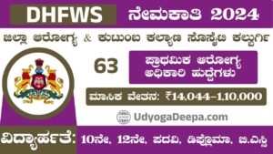 DHFWS Kalburgi Recruitment 2024