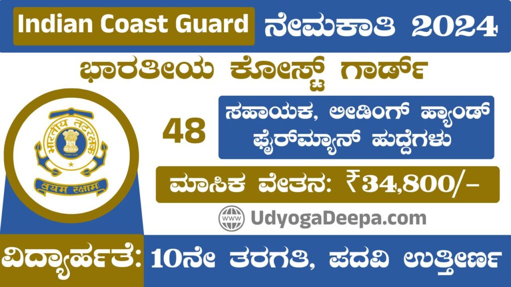 Indian Coast Guard Recruitment 2024-25