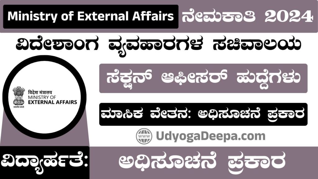 Ministry of External Affairs Recruitment 2025