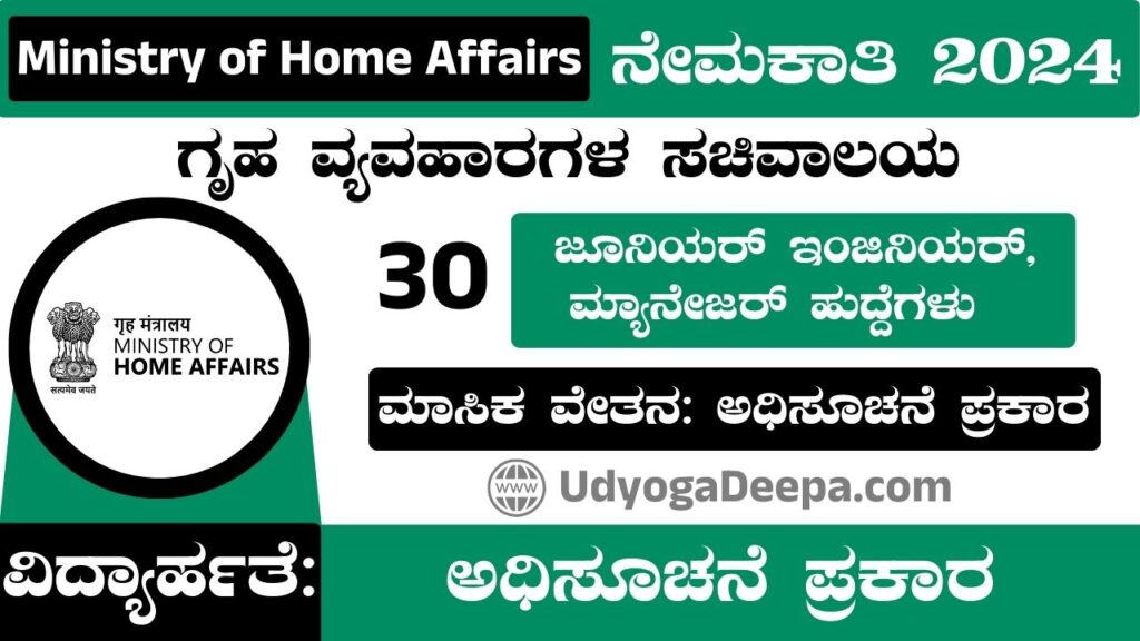 Ministry of Home Affairs Recruitment 2025