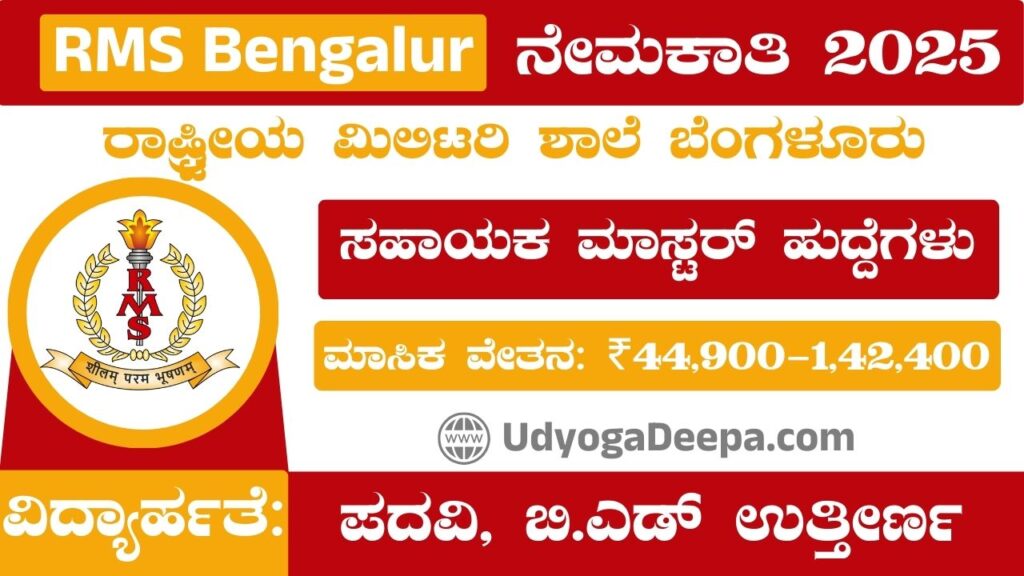 RMS Bengaluru Recruitment 2025 