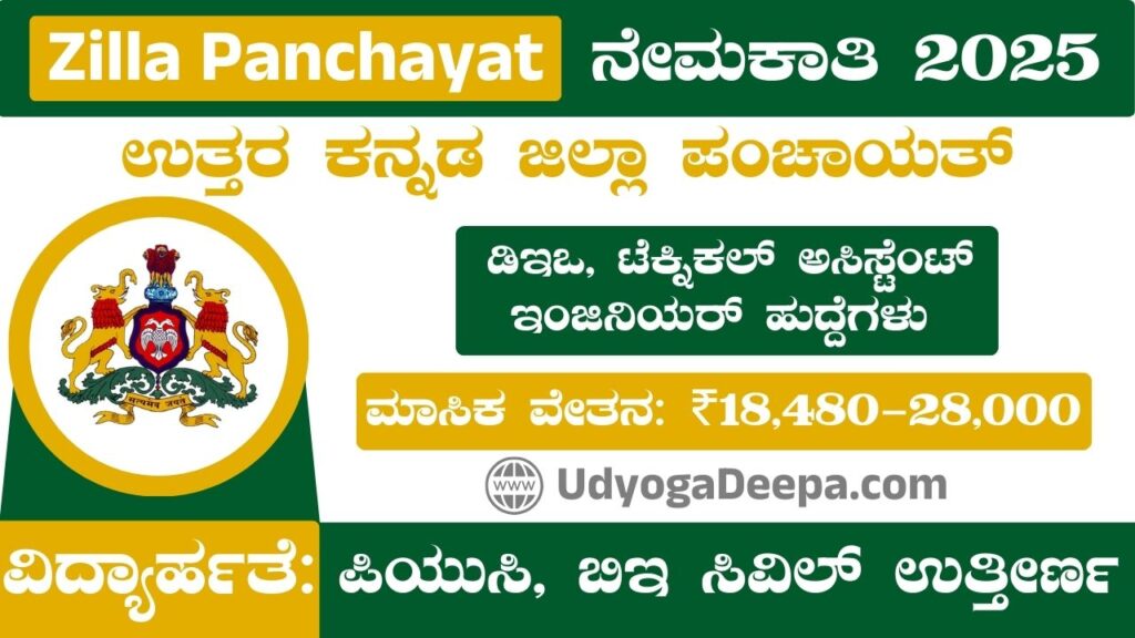 Zilla Panchayat Uttara Kannada Recruitment 2025