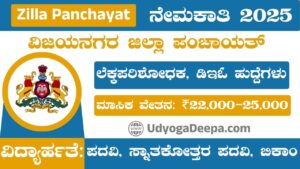 Zilla Panchayat Vijayanagara Recruitment 2025