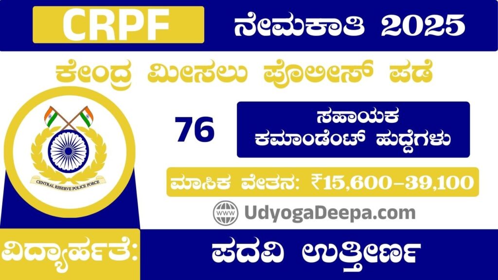 CRPF Recruitment 2025