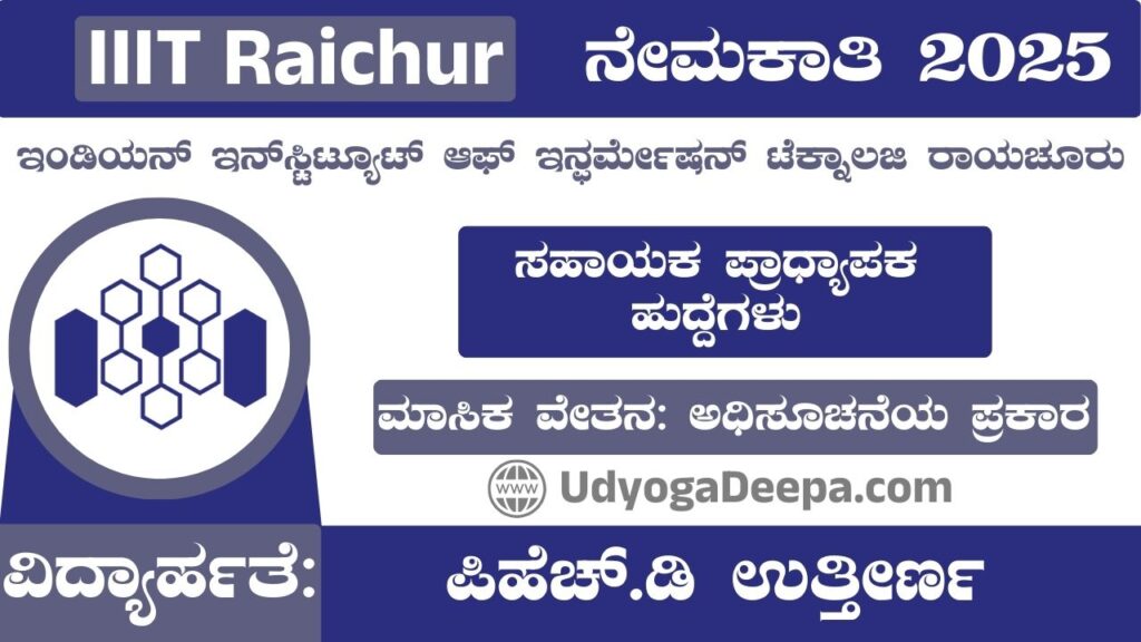 IIIT Raichur Recruitment 2025