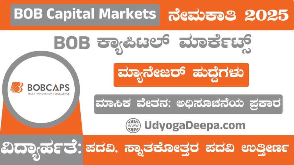 BOB Capital Markets Recruitment 2025