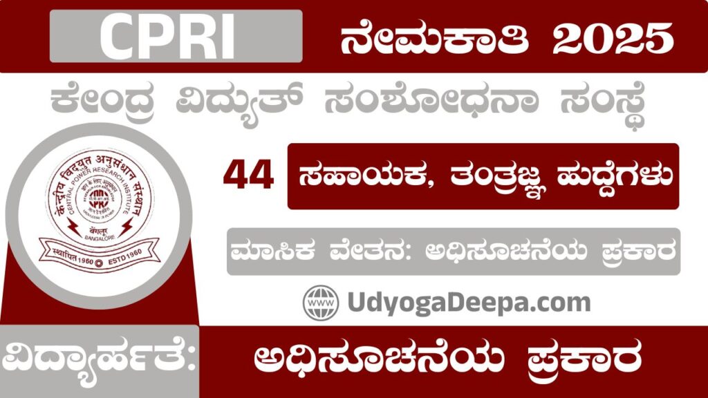 CPRI Recruitment 2025