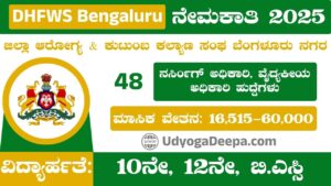 DHFWS Bengaluru Urban Recruitment 2025