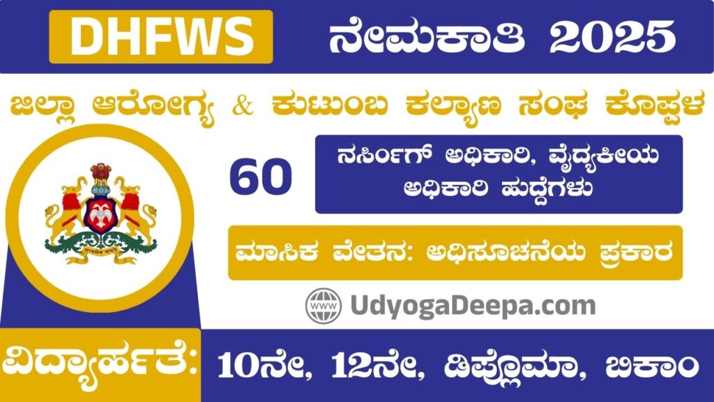 DHFWS Koppal Recruitment 2025