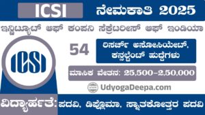 ICSI Recruitment 2025