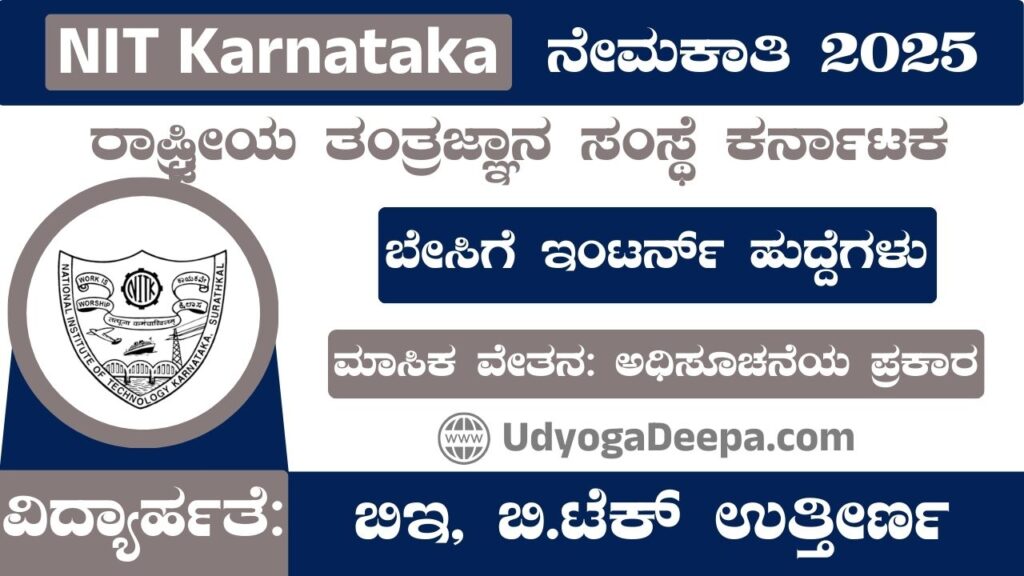 NIT Karnataka Recruitment 2025
