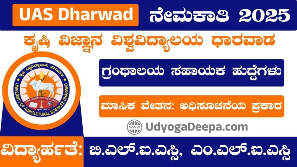 UAS Dharwad Recruitment 2025