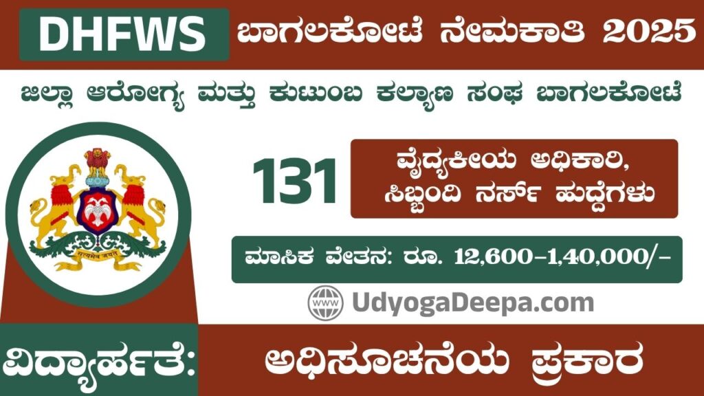 DHFWS Bagalkot Recruitment 2025