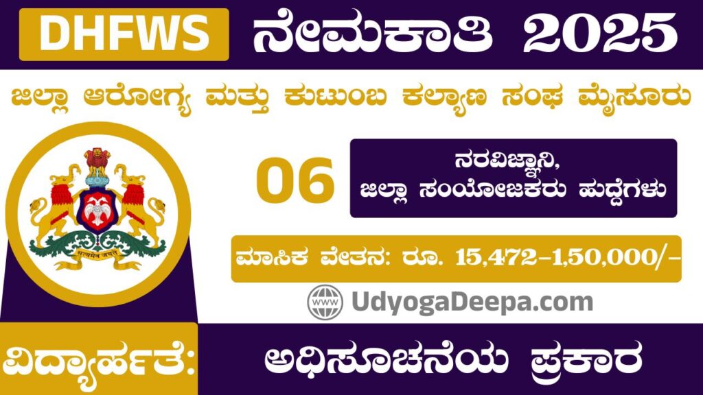 DHFWS Mysuru Recruitment 2025