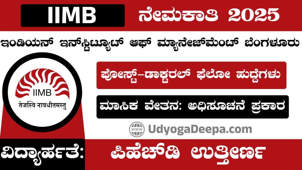 IIMB Recruitment 2025