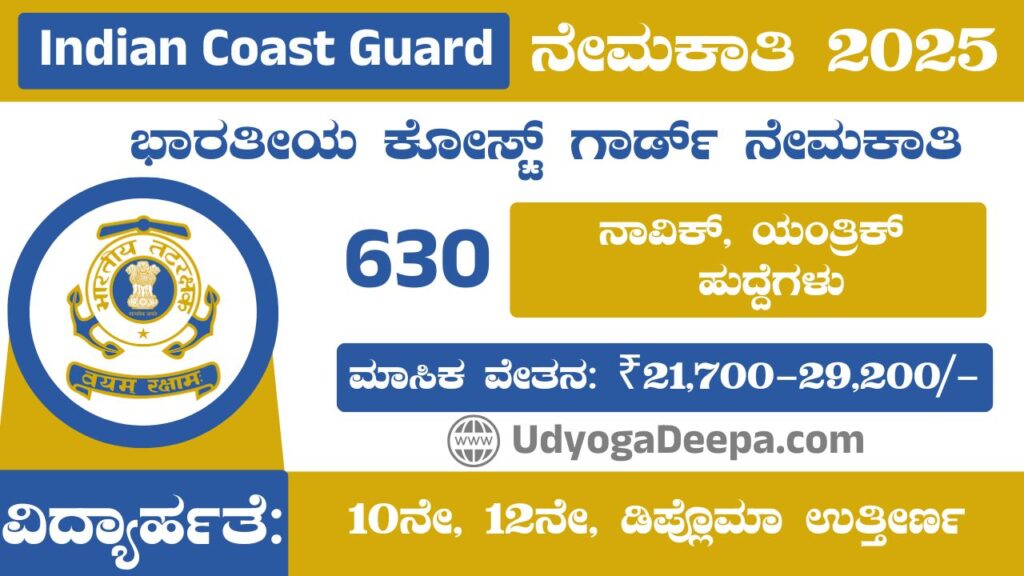 Indian Coast Guard Recruitment 2025